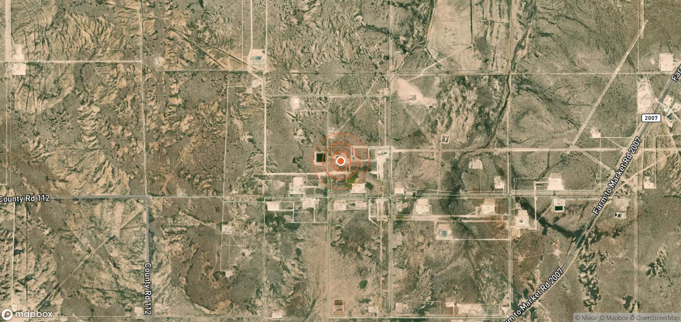 Satellite map of methane plume locations in USA_S_239