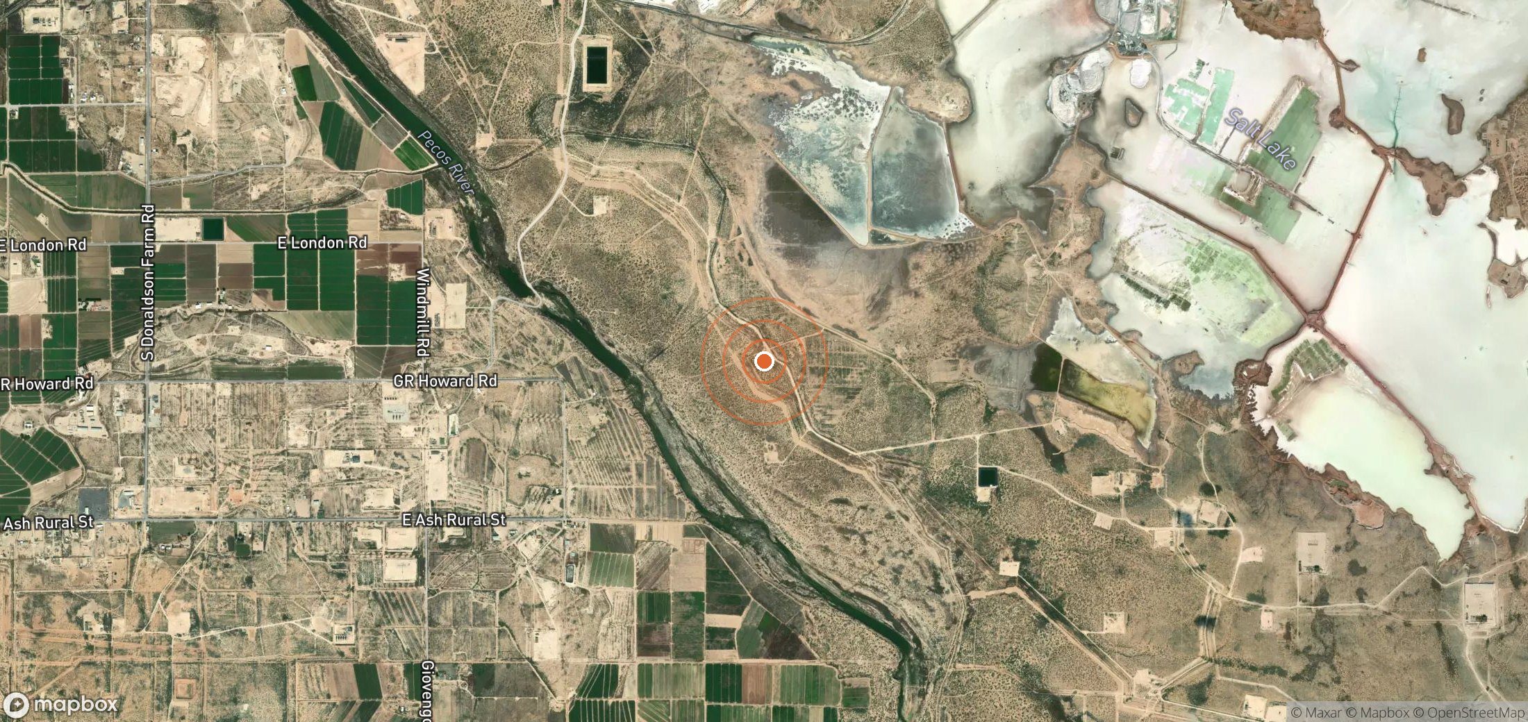 Satellite map of methane plume locations in USA_S_241