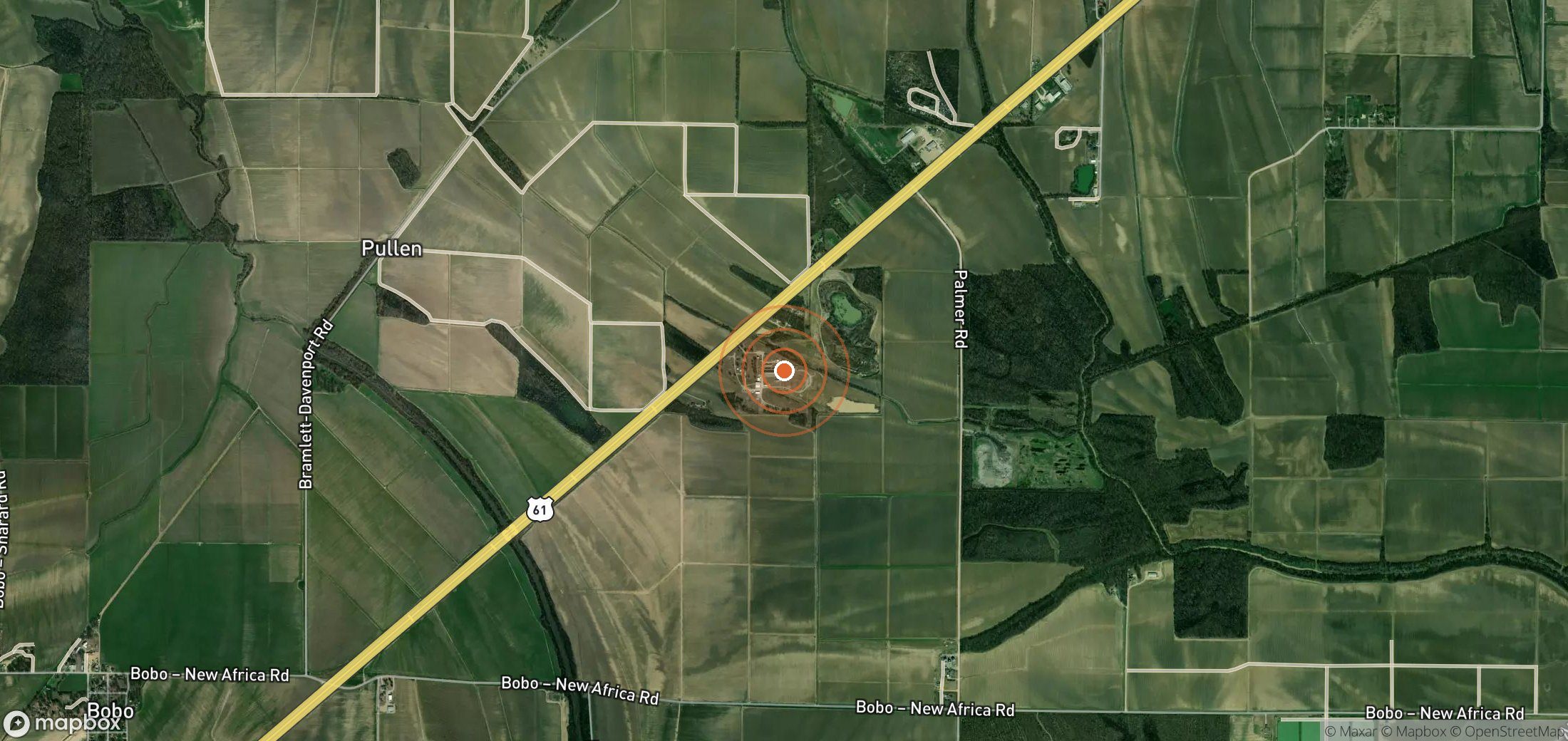 Satellite map of methane plume locations in USA_S_333