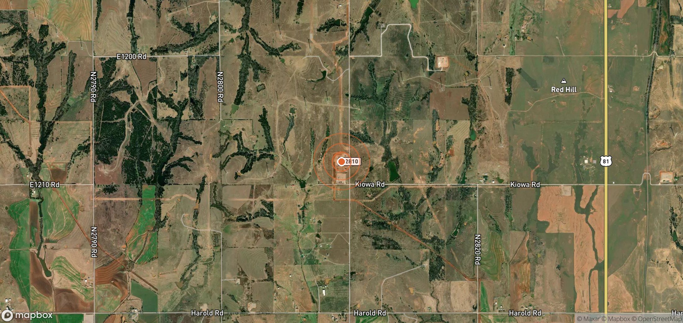 Satellite map of methane plume locations in USA_S_337