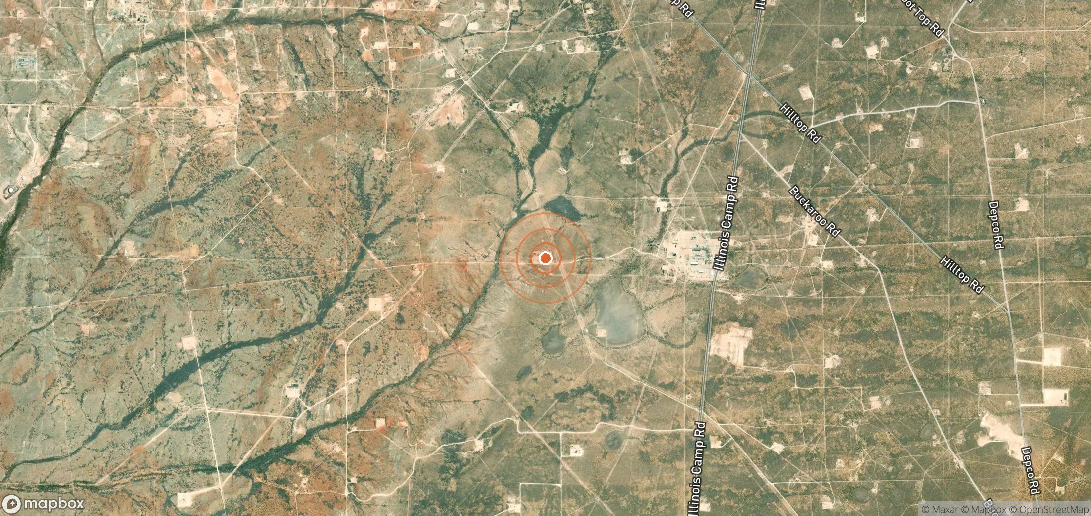 Satellite map of methane plume locations in USA_S_349