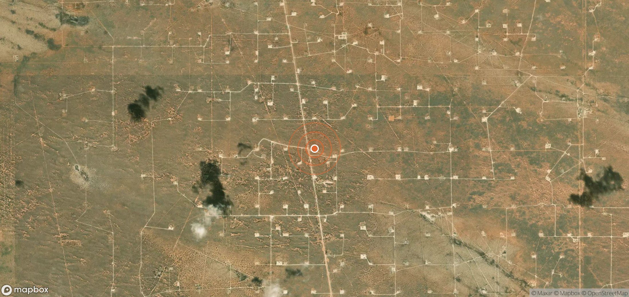 Satellite map of methane plume locations in USA_S_350