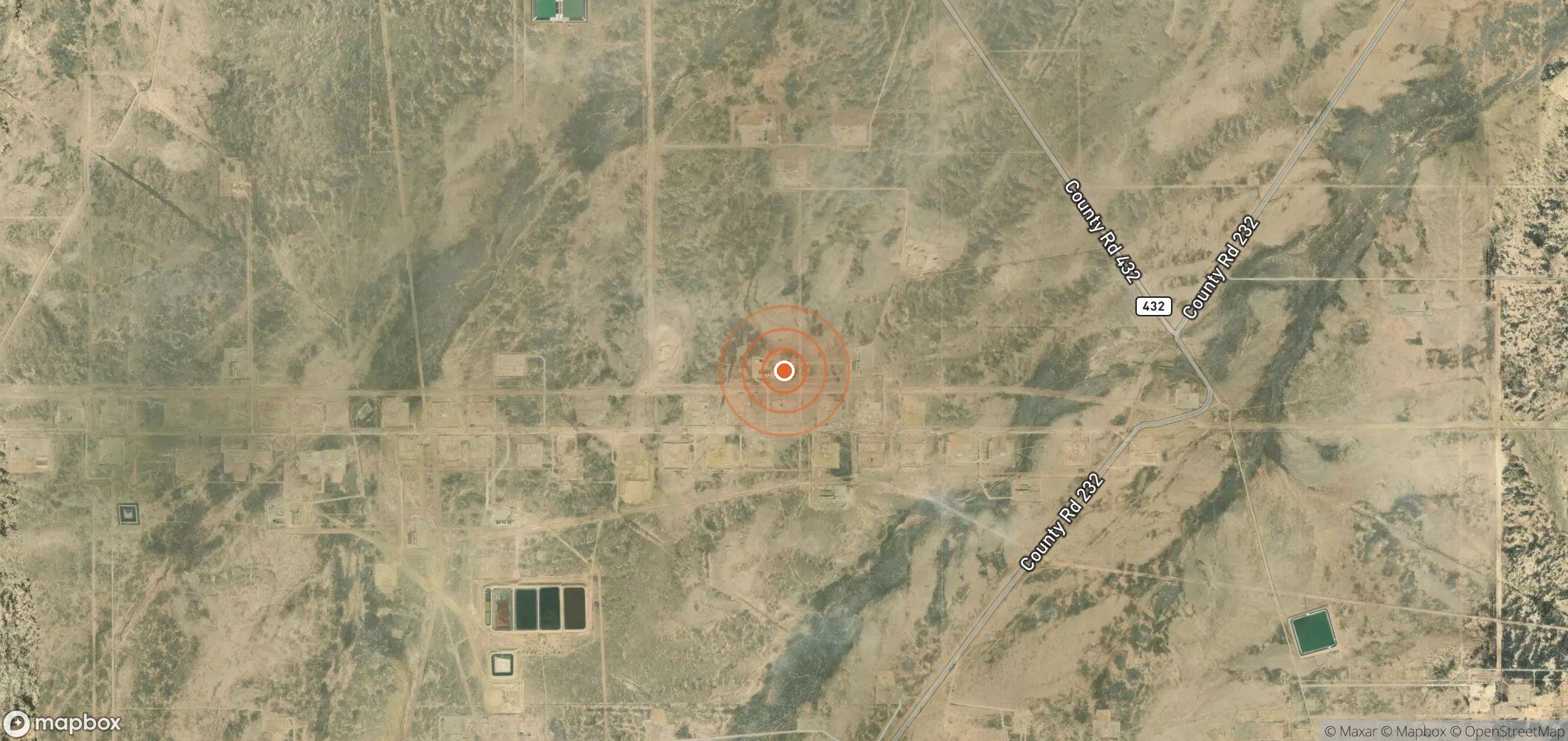 Satellite map of methane plume locations in USA_S_392