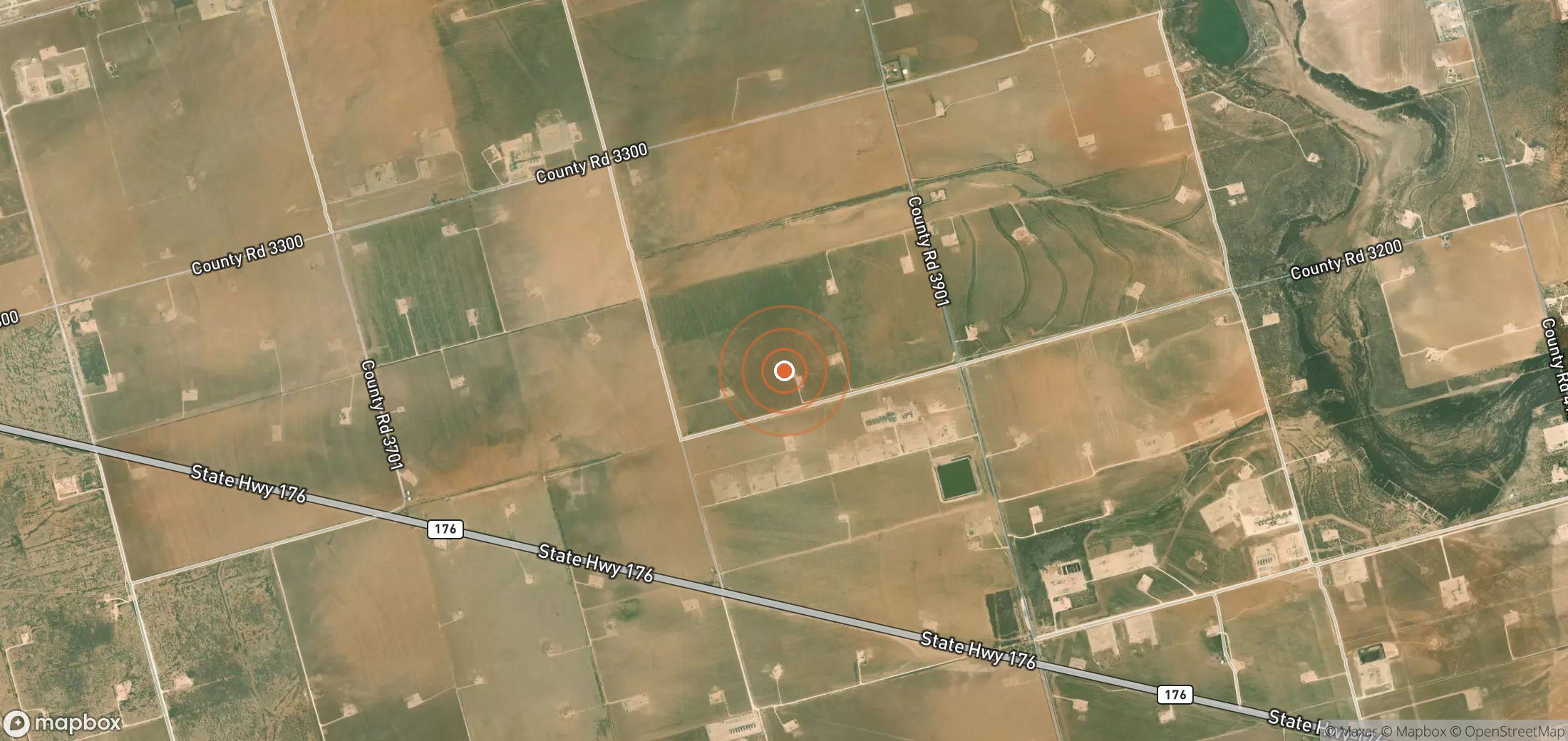 Satellite map of methane plume locations in USA_S_474