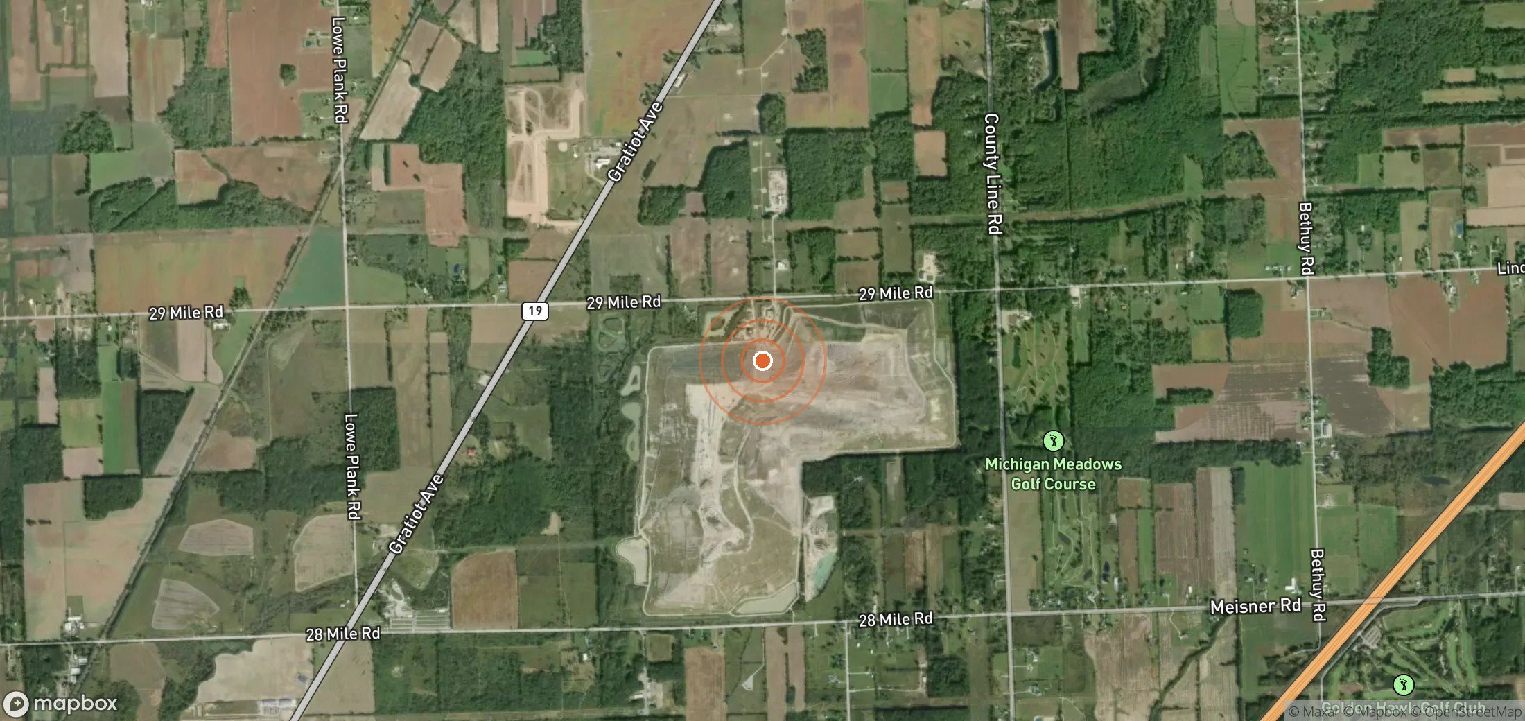 Satellite map of methane plume locations in USA_S_523