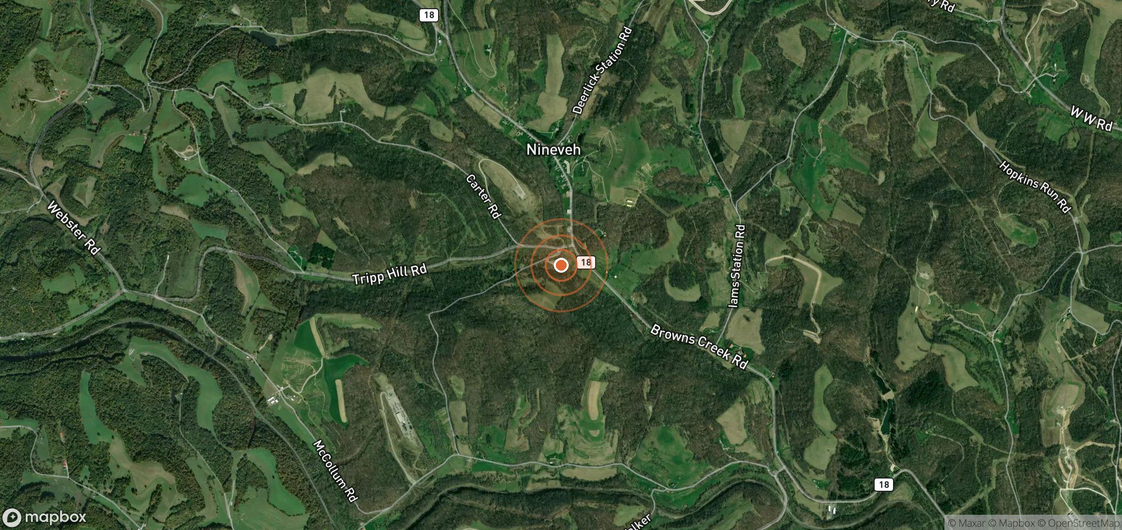 Satellite map of methane plume locations in USA_S_533