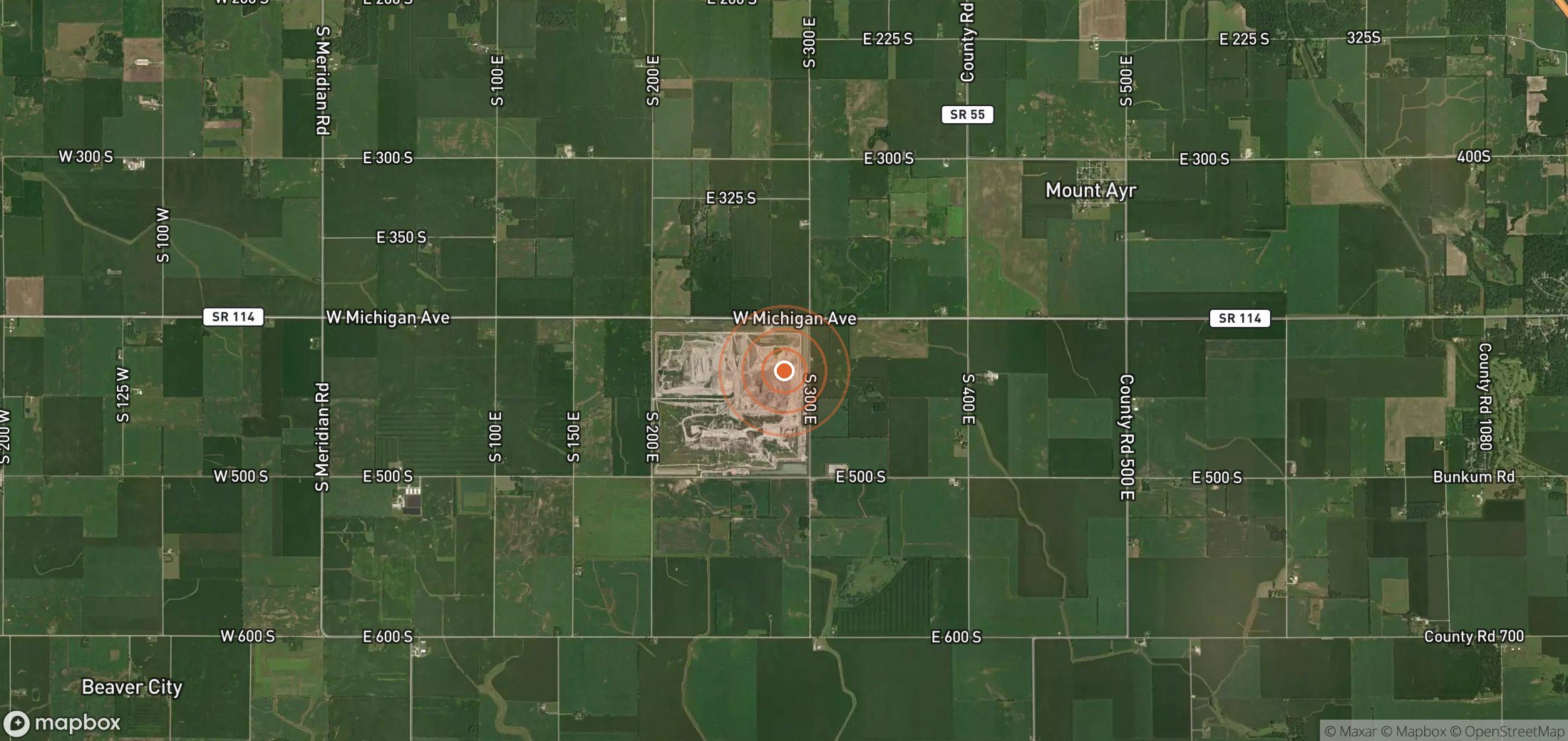 Satellite map of methane plume locations in USA_S_540