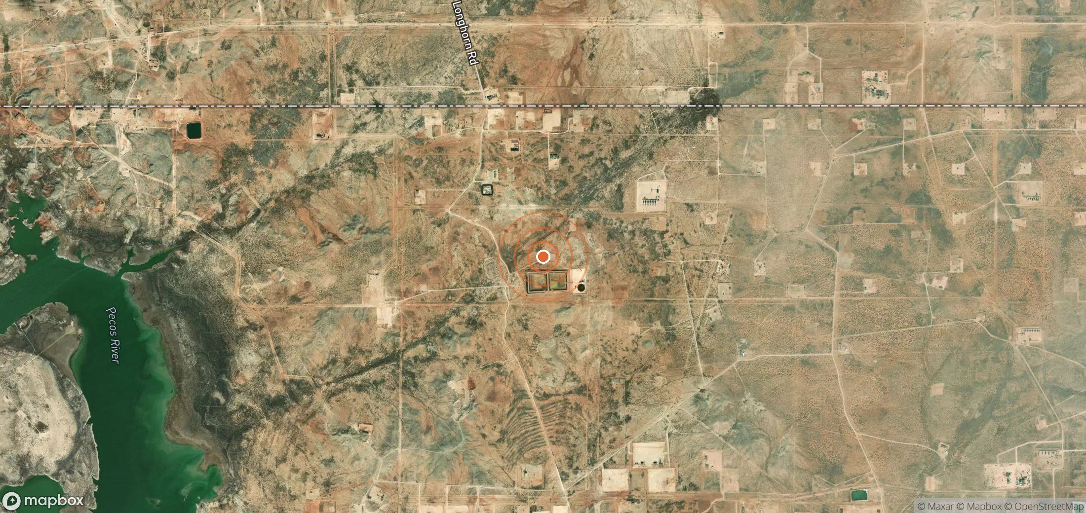 Satellite map of methane plume locations in USA_S_605