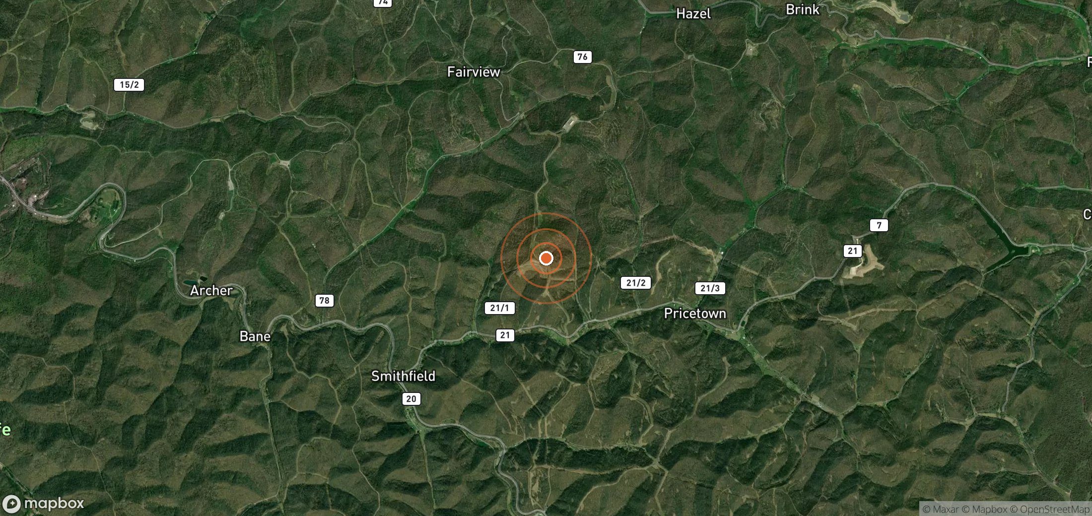 Satellite map of methane plume locations in USA_S_951