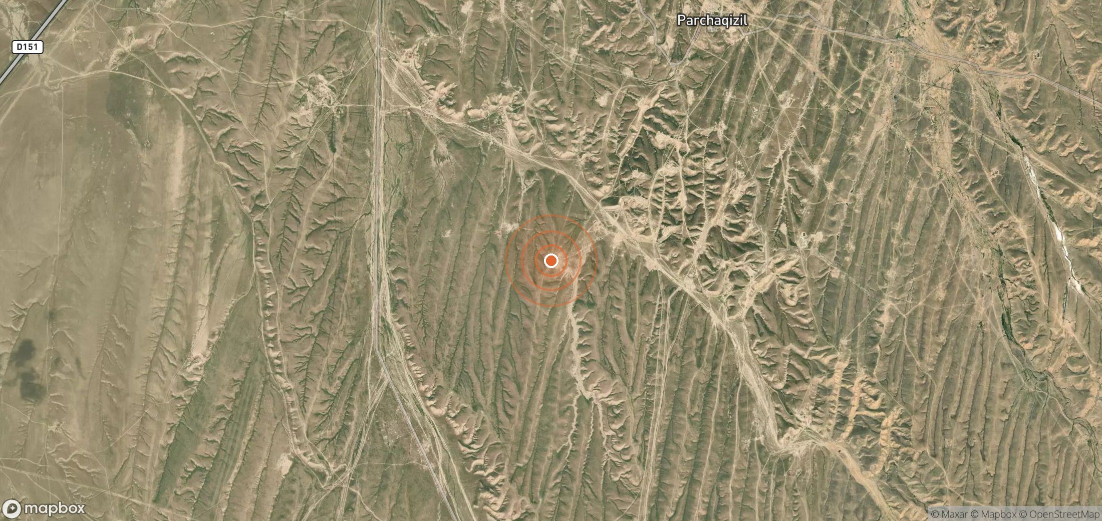 Mapa satelital de plumas de metano en UZB_S_003