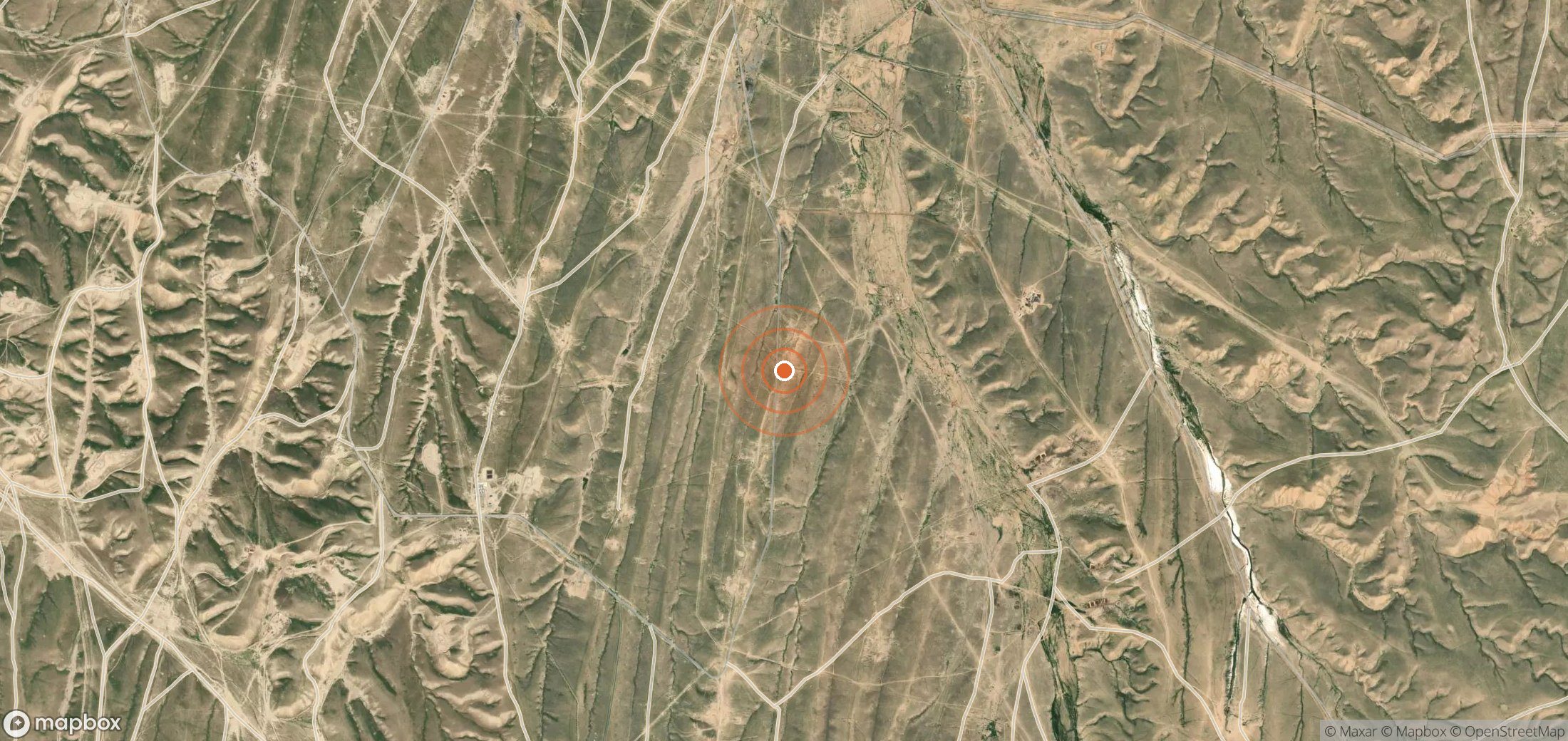 Satellite map of methane plume locations in UZB_S_008