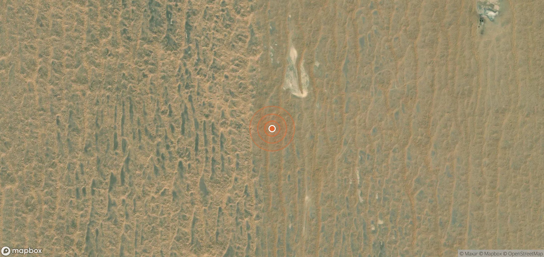 Satellite map of methane plume locations in UZB_S_013