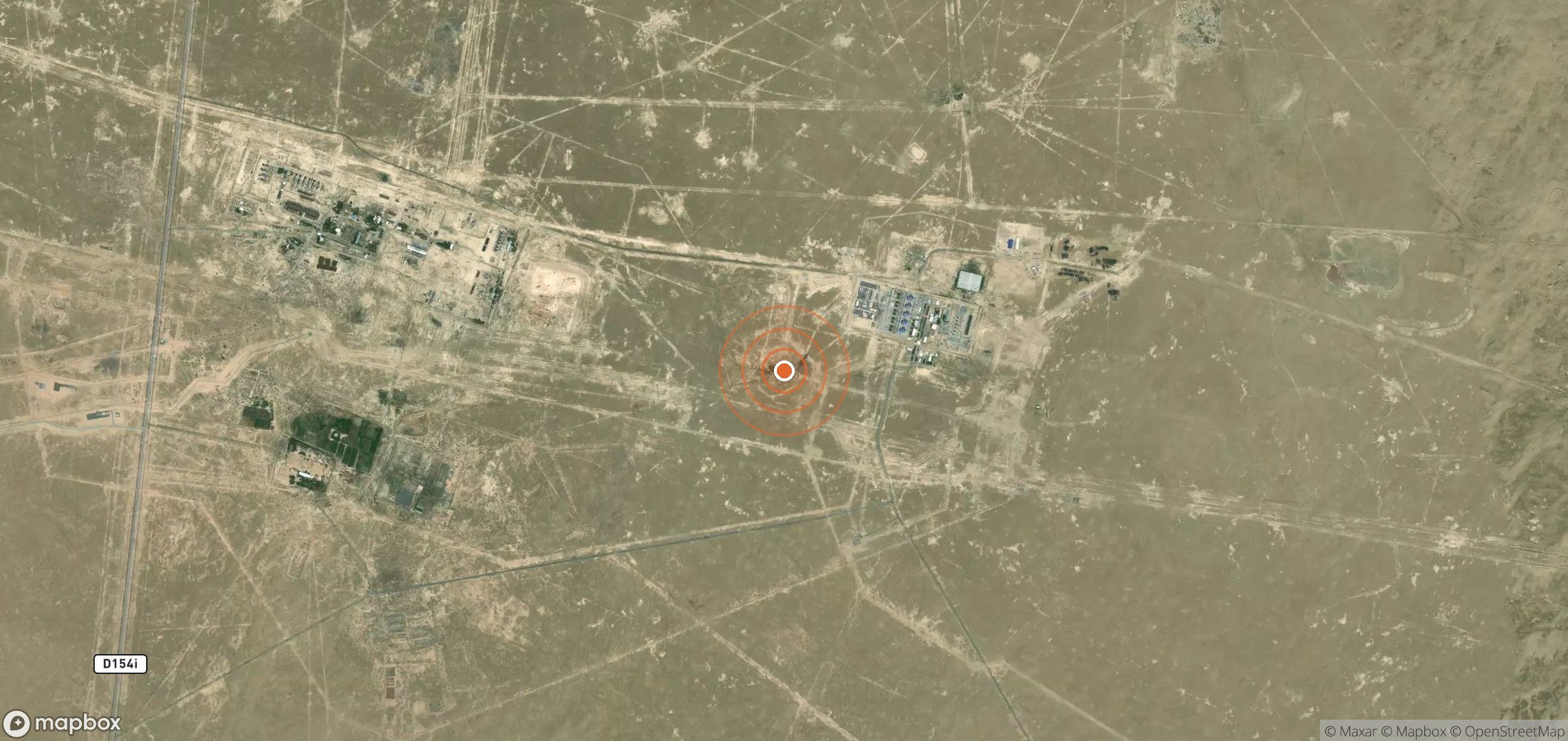 Mapa satelital de plumas de metano en UZB_S_019