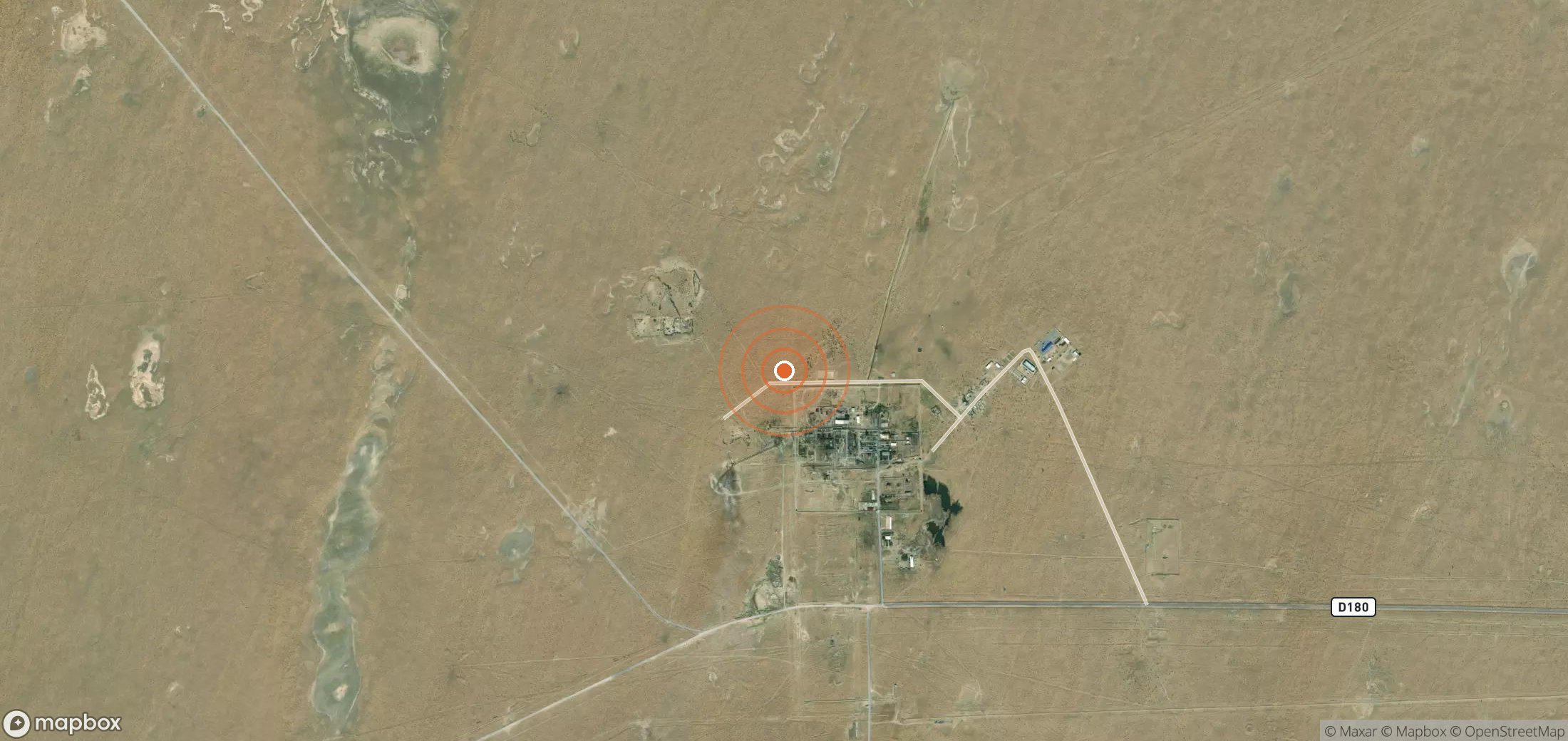 Mapa satelital de plumas de metano en UZB_S_070