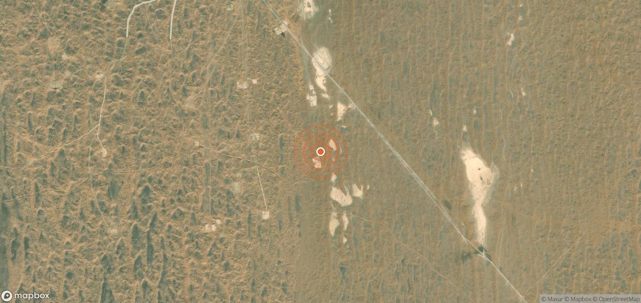 Satellite map of methane plume locations in UZB_S_082