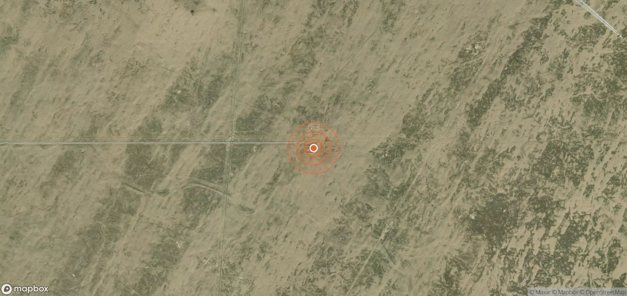 Satellite map of methane plume locations in UZB_S_094