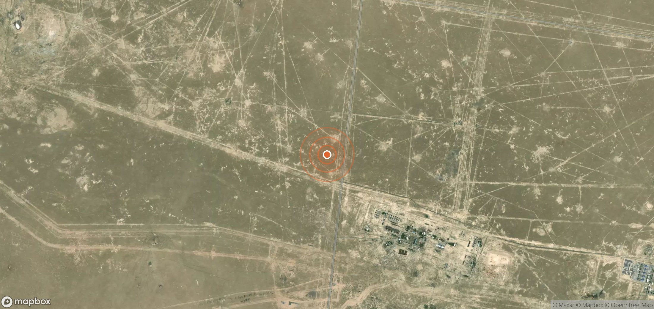 Mapa satelital de plumas de metano en UZB_S_129