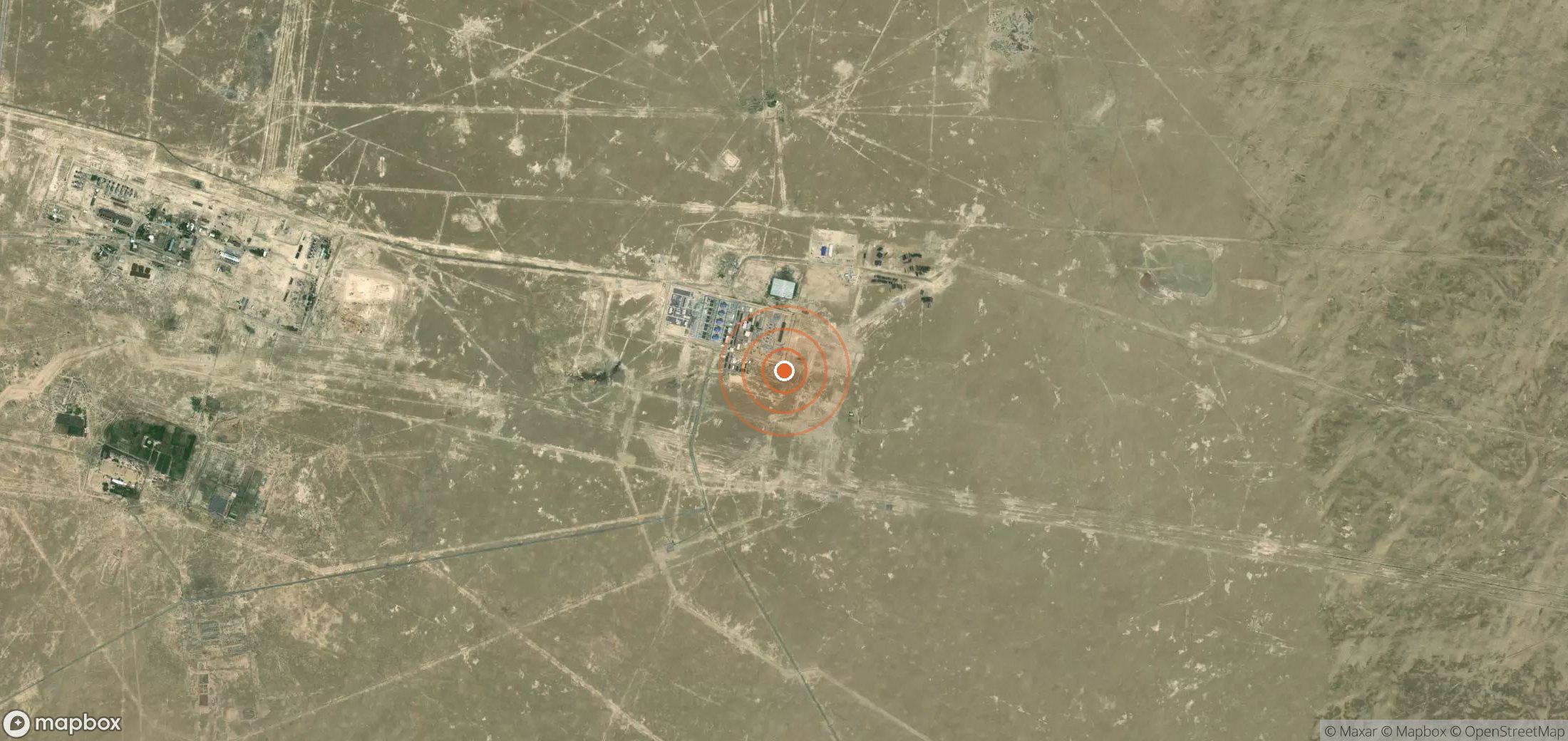 Mapa satelital de plumas de metano en UZB_S_131