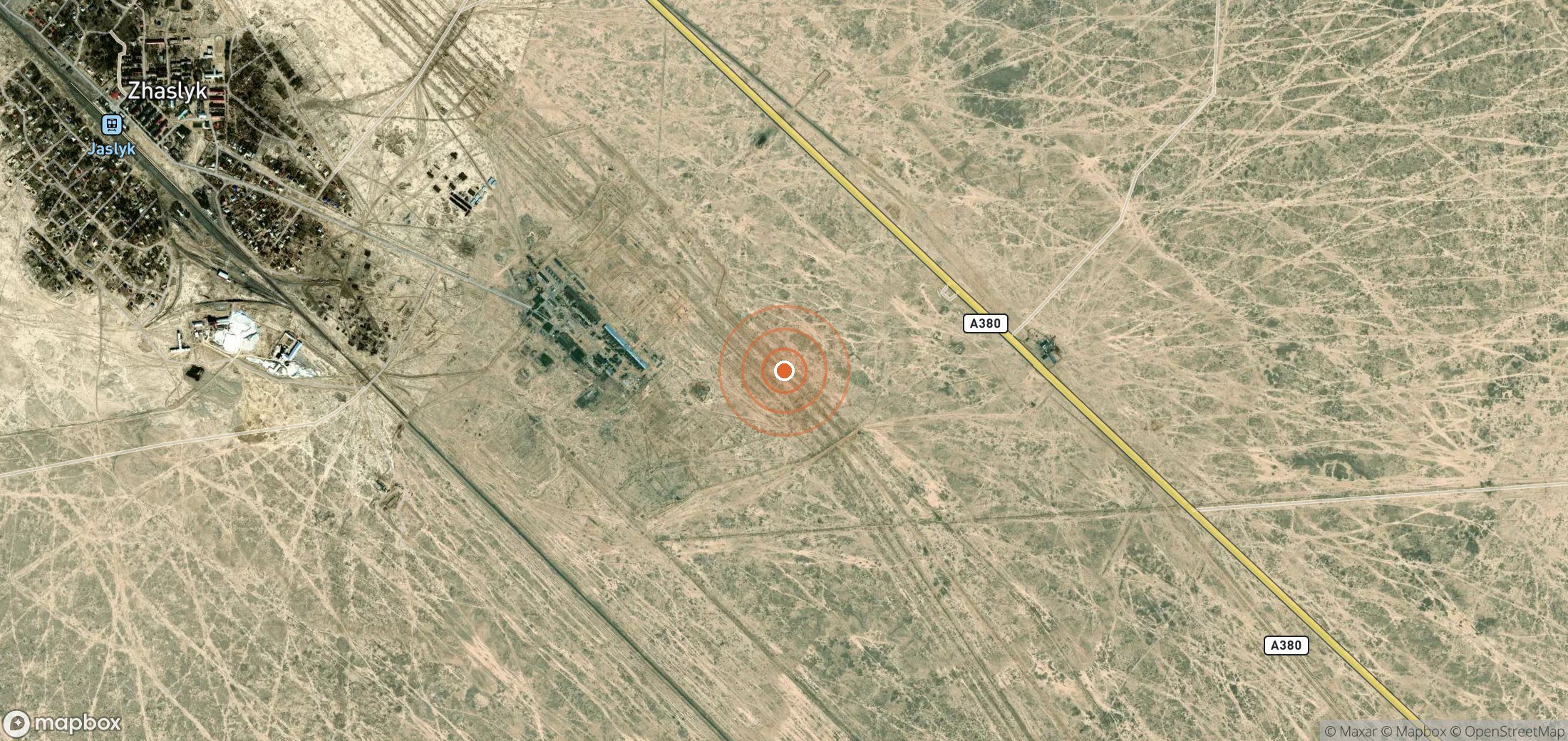 Mapa satelital de plumas de metano en UZB_S_143