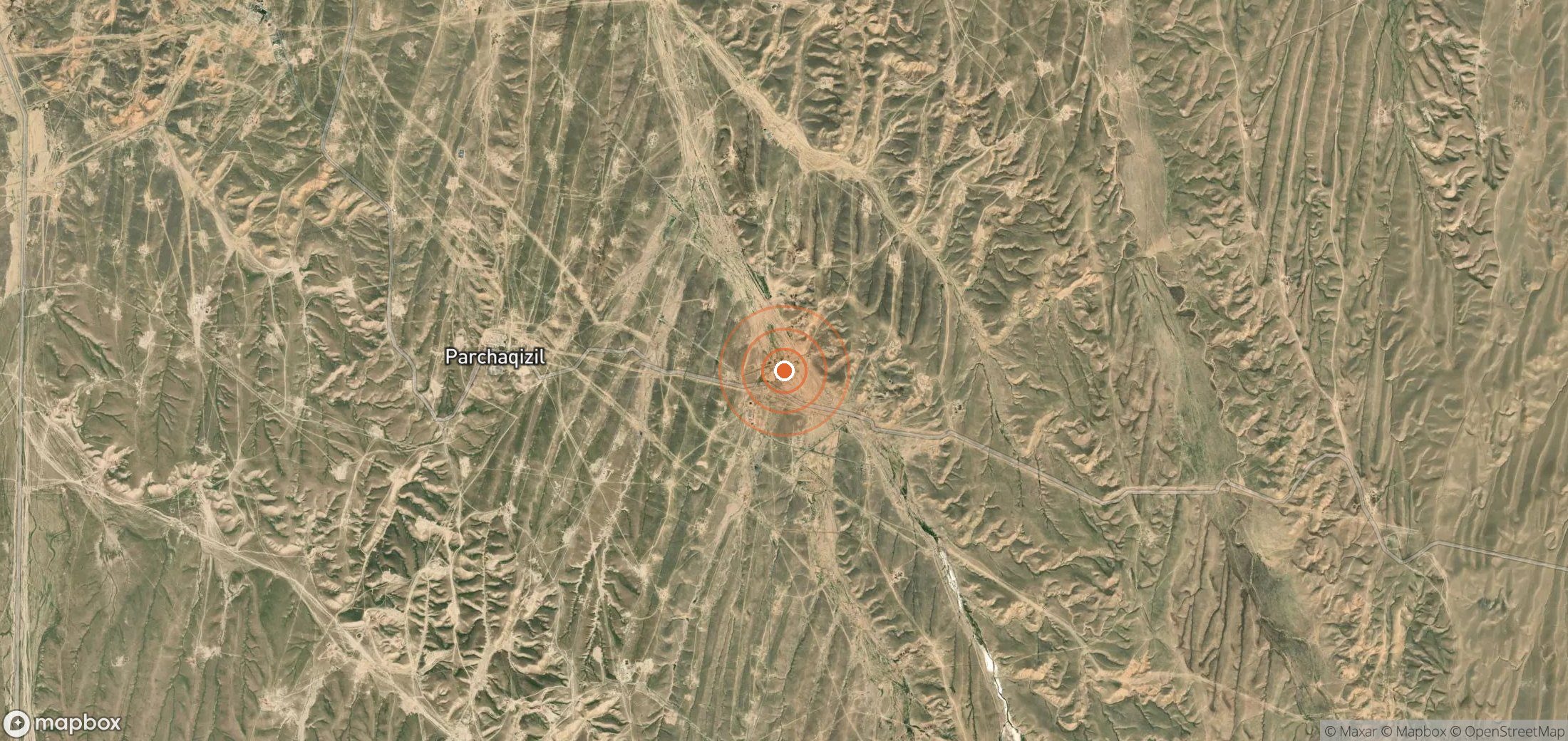 Satellite map of methane plume locations in UZB_S_151