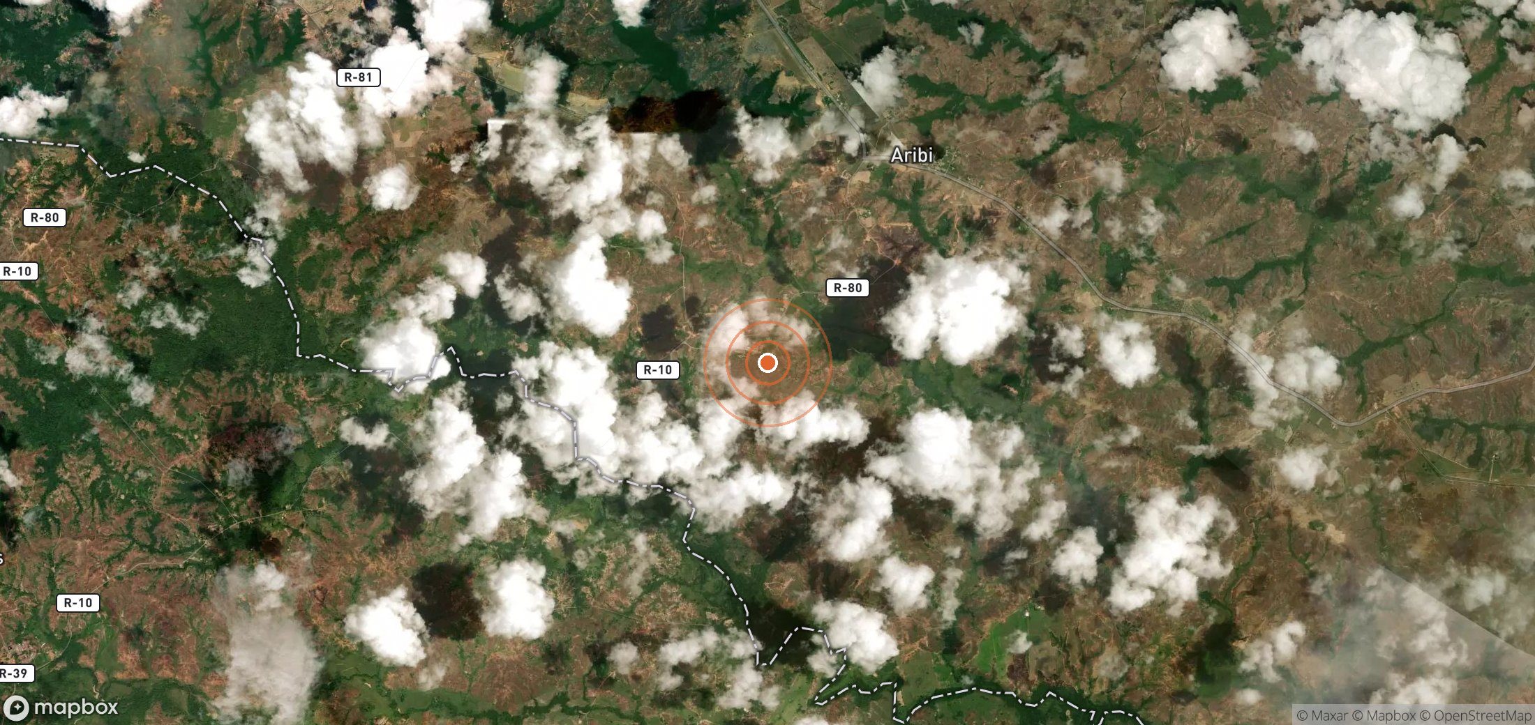 Mapa satelital de plumas de metano en VEN_S_019