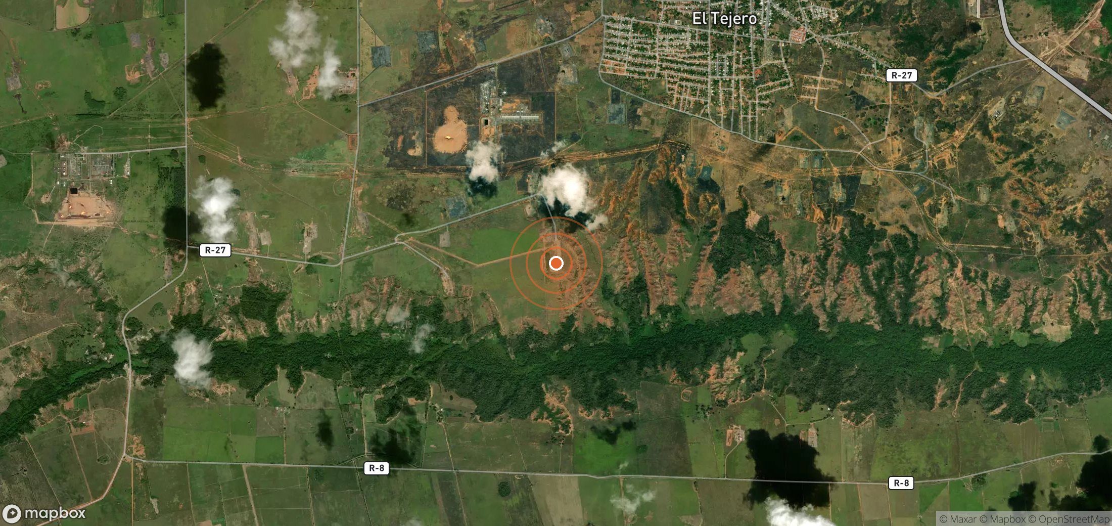 Mapa satelital de plumas de metano en VEN_S_060