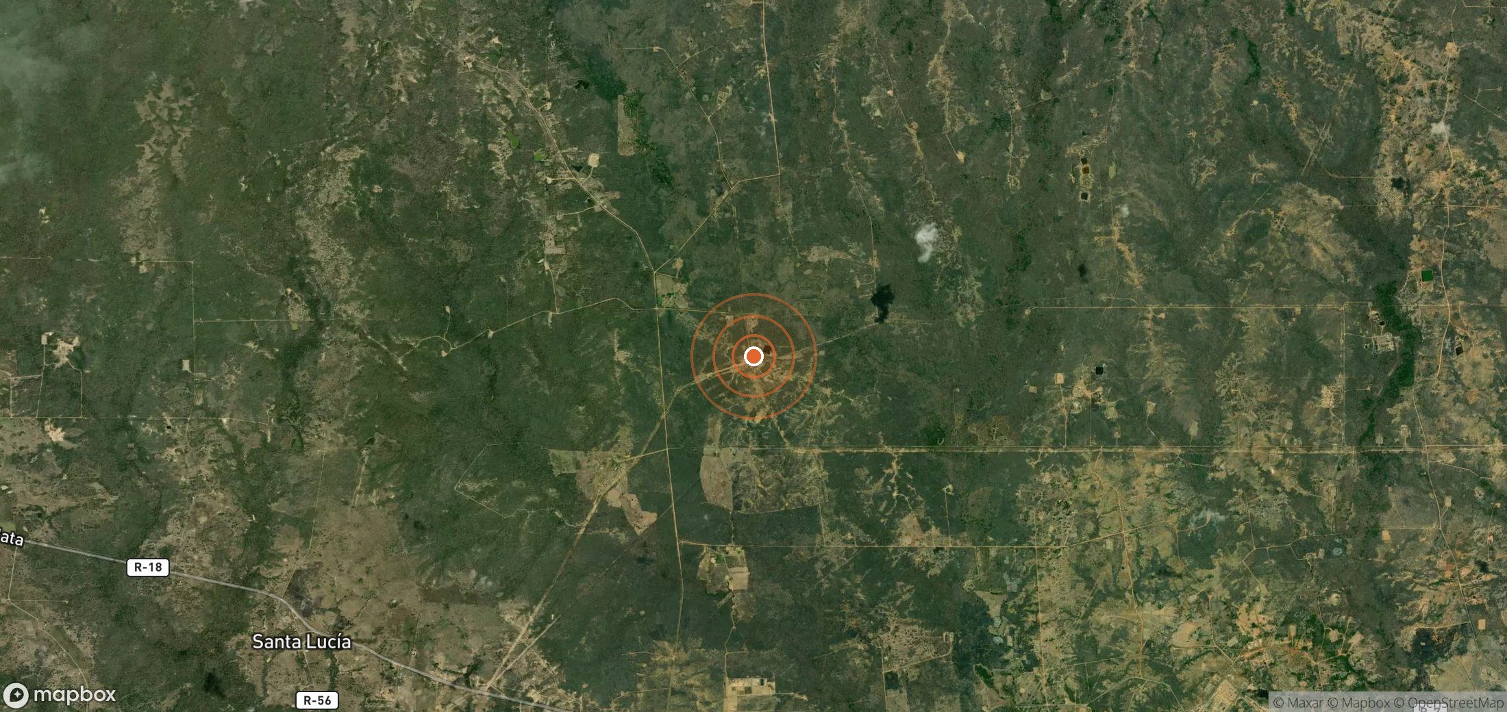 Satellite map of methane plume locations in VEN_S_079