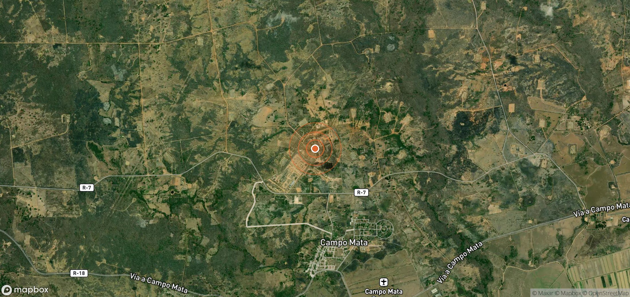 Mapa satelital de plumas de metano en VEN_S_082