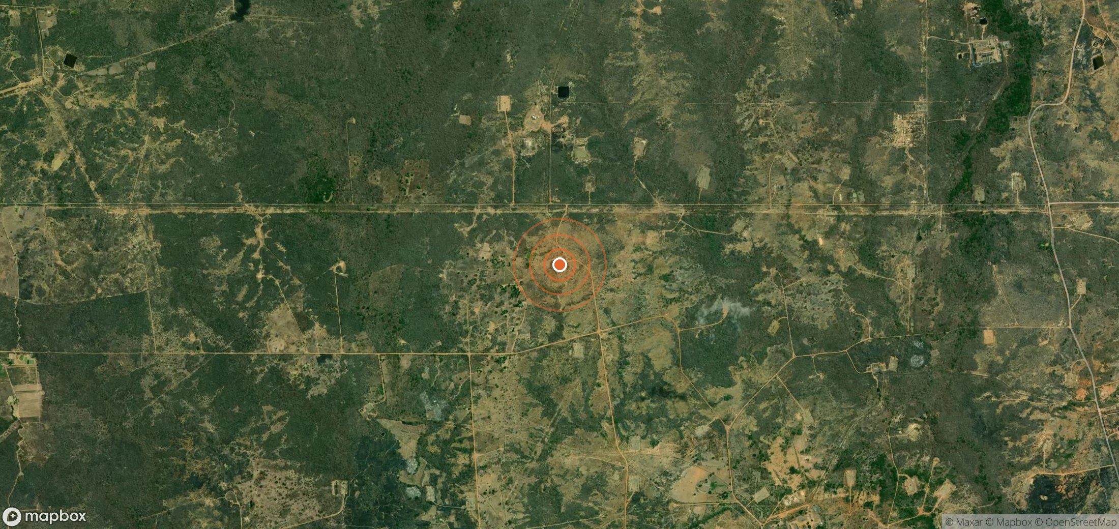 Satellite map of methane plume locations in VEN_S_100