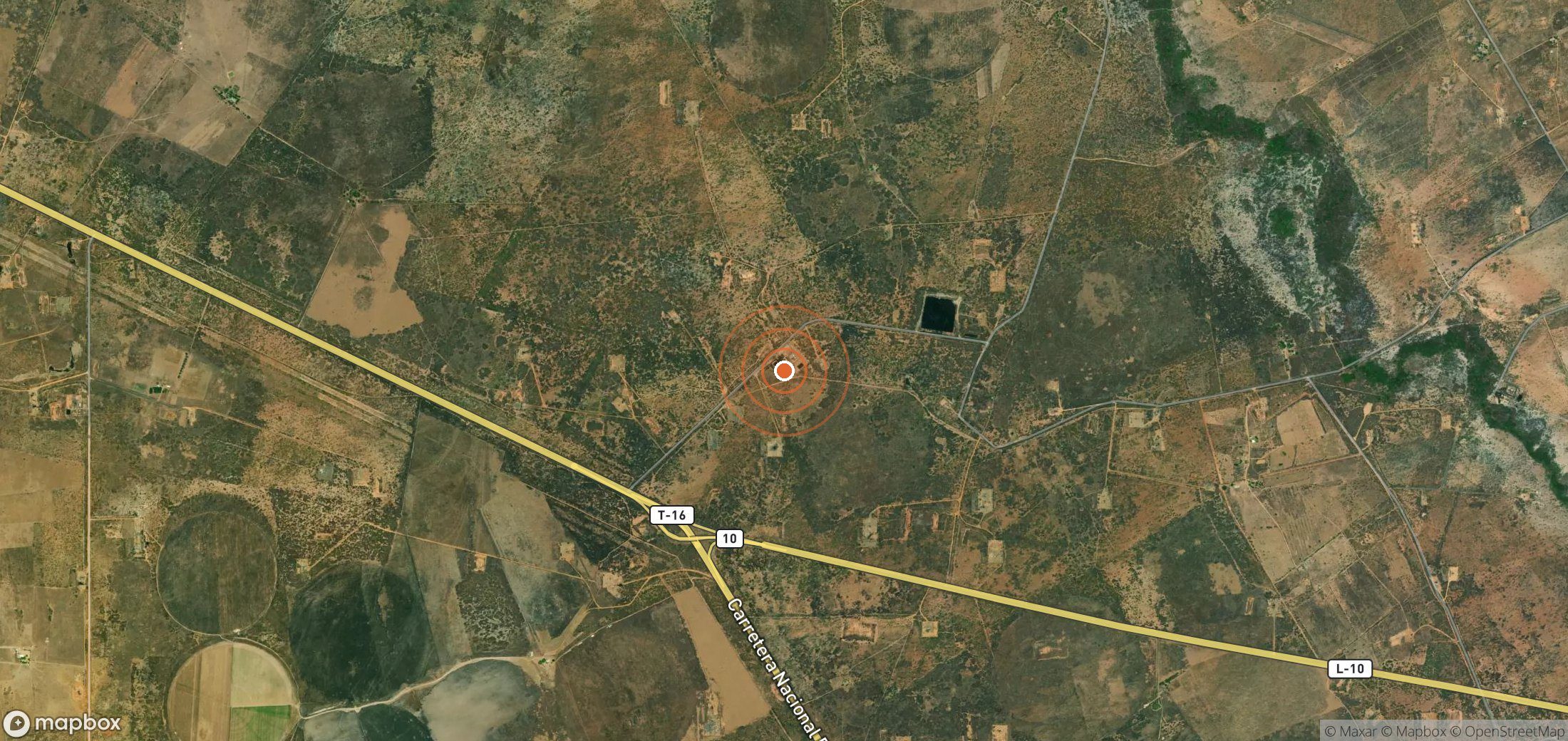 Mapa satelital de plumas de metano en VEN_S_117