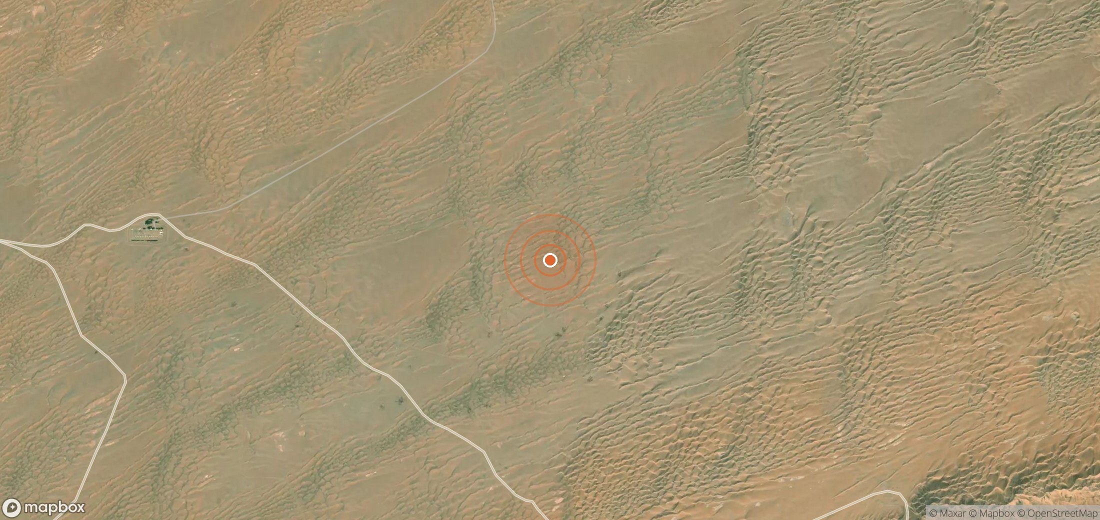 Satellite map of methane plume locations in YEM_S_031