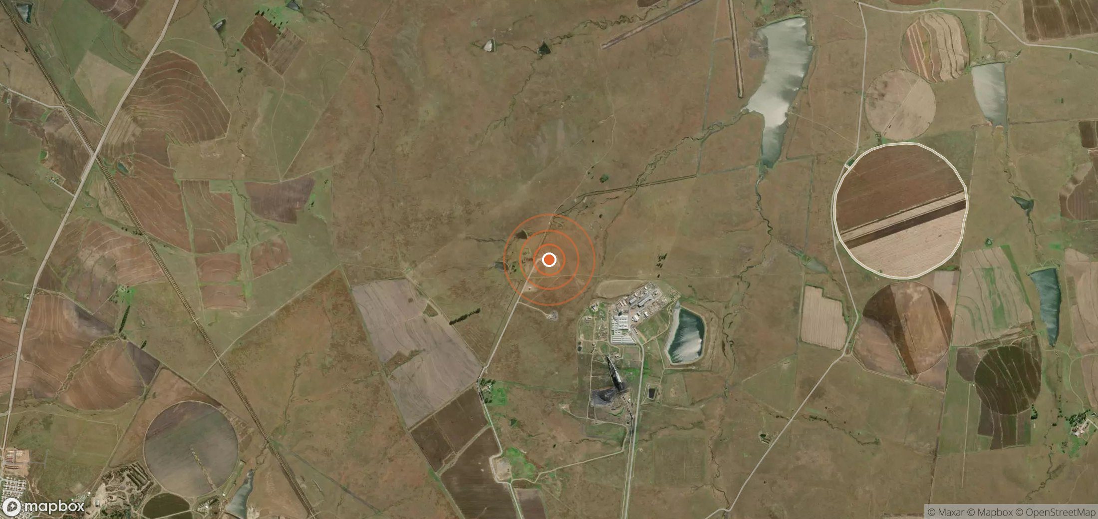 Mapa satelital de plumas de metano en ZAF_S_009